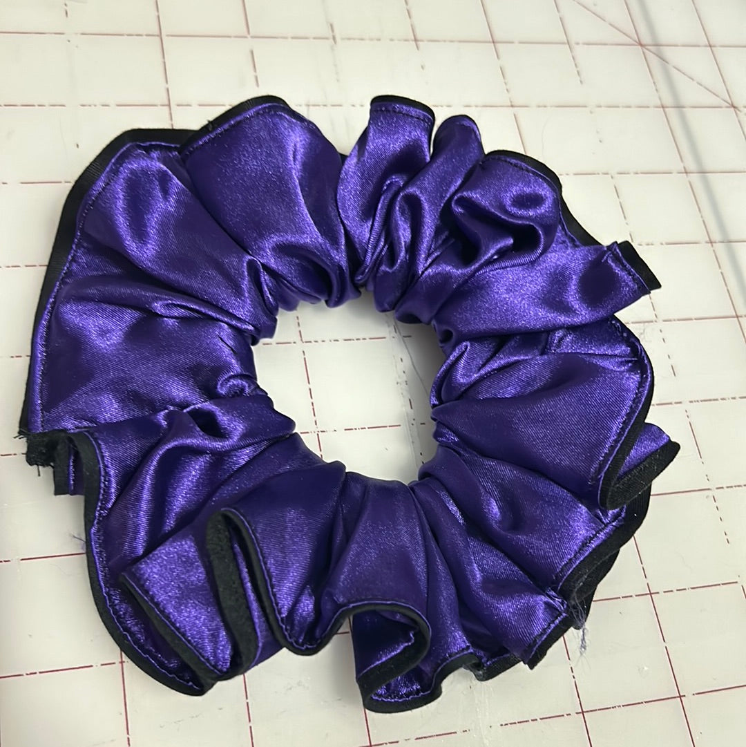 1X Purple with Black Trim Scrunchie